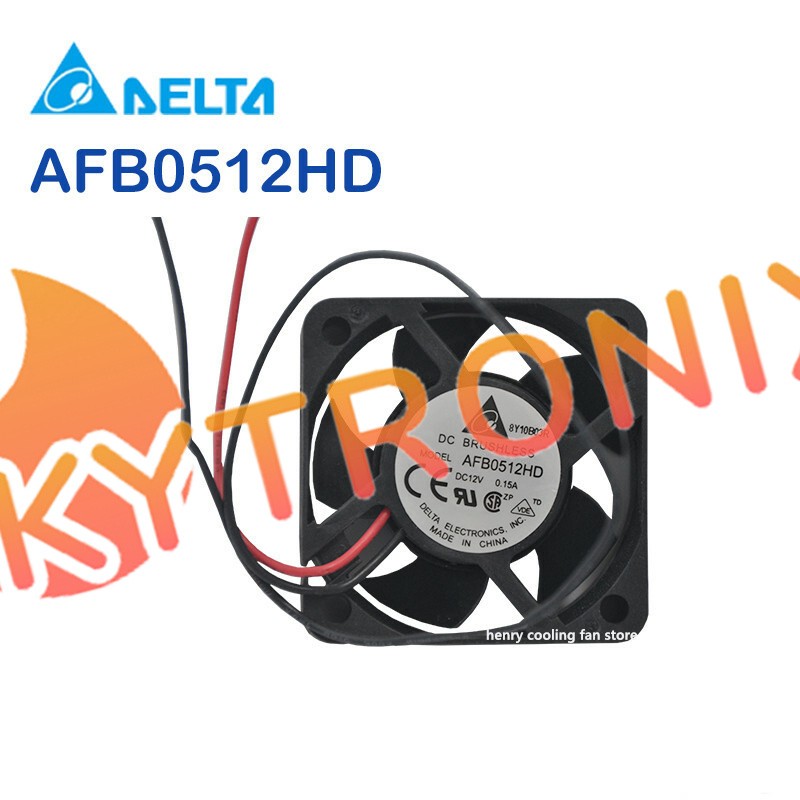 New 1Pcs  Delta AFB0512HD DC12V 0.15A 50*20MM Computer /server case cooling fan