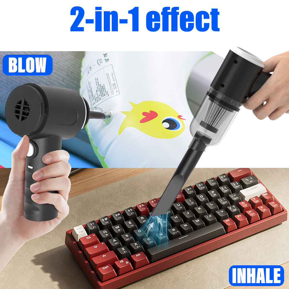 Rechargeable Air Duster Electric Cleaner Cleaning Vacuum for Car/PC/Keyboard/Pet