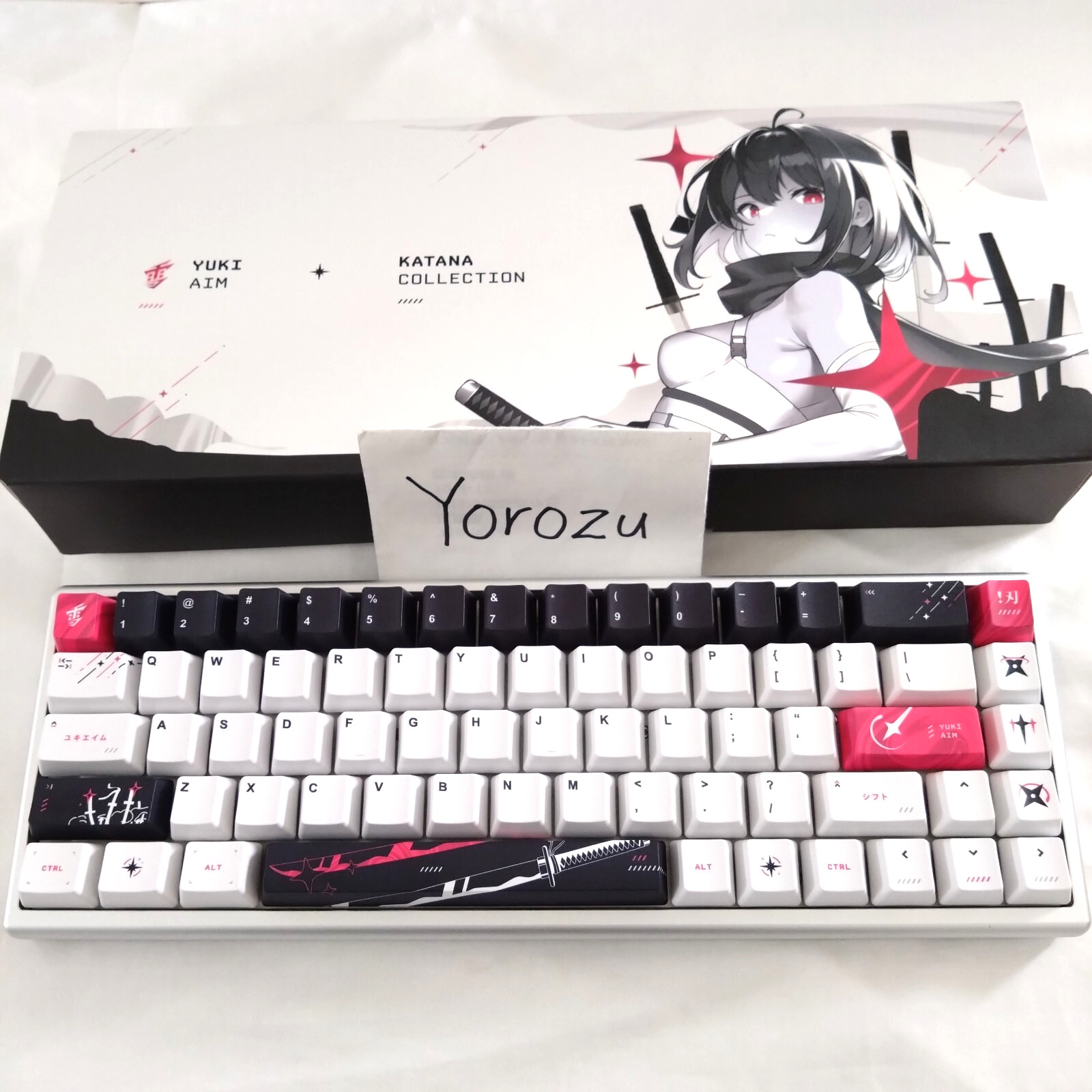 USED YUKI AIM Polar 65 KATANA Collection Keyboard AS-KB165WHUS-YUKI