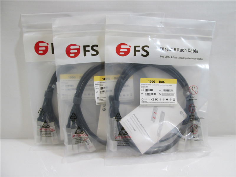 FS 50493 100G DAC Cable High Speed Direct Attach Cable Lot of 3