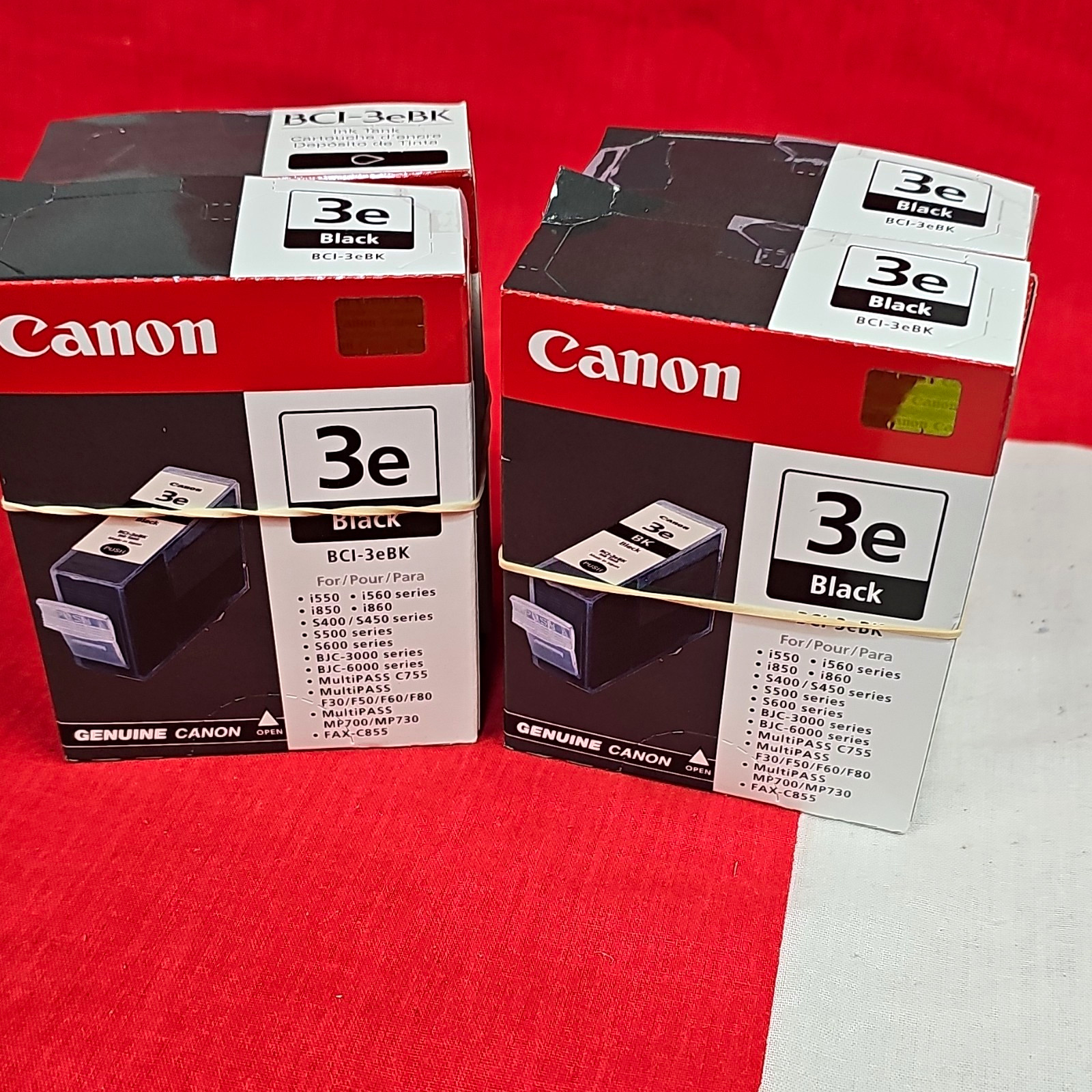 4 pack Canon Genuine BCI-3eBK Black Inkjet Ink Tank Cartridge for i550 i560 i850
