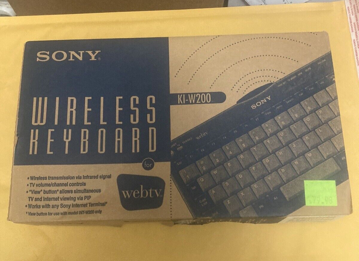 Sony WebTv Wireless Keyboard KI-W200 Model: SWK-8640 1997, Brand New