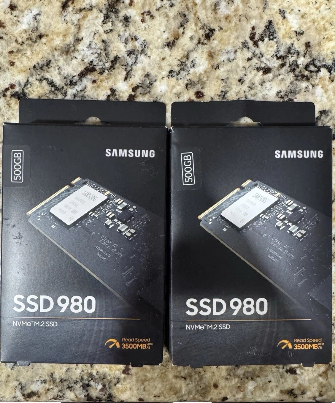 Samsung SSD 980 NVMe M.2 Model: MZ-V8V500 Internal Solid State Drive - Lot of 2