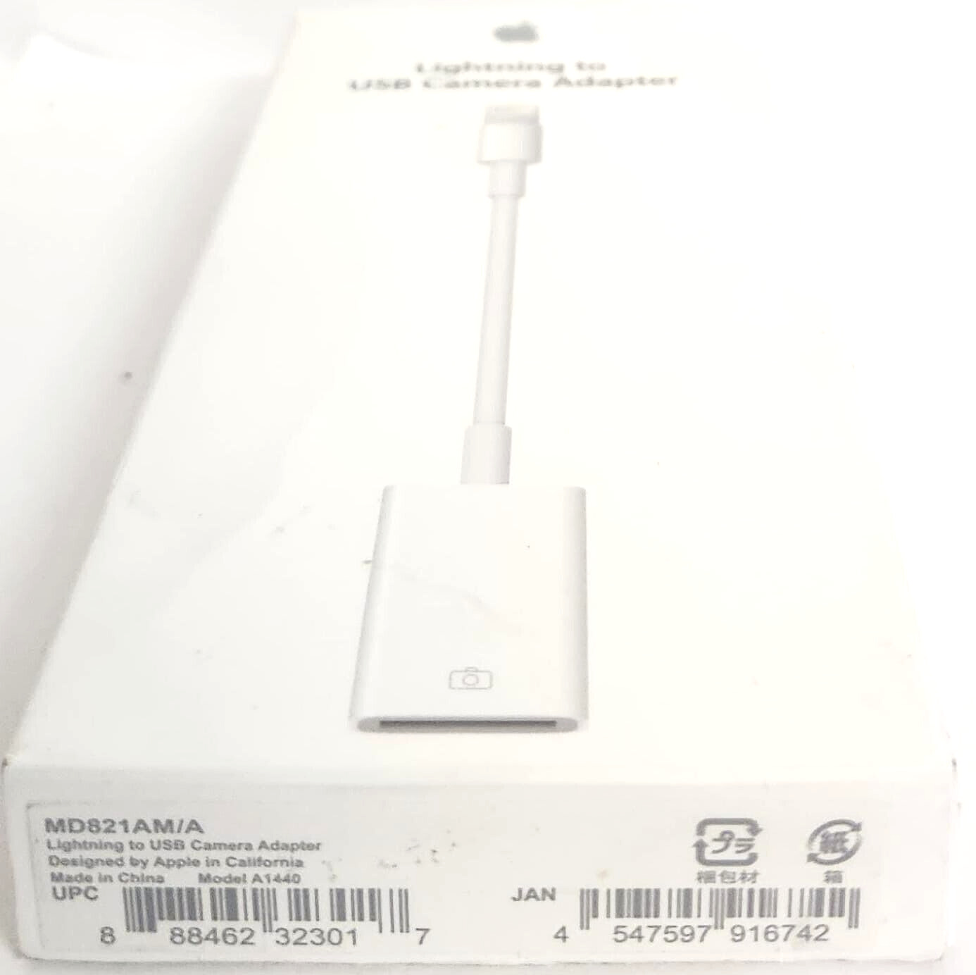 Apple - Lightning-to-USB Camera Adapter - White MD821ZM/A