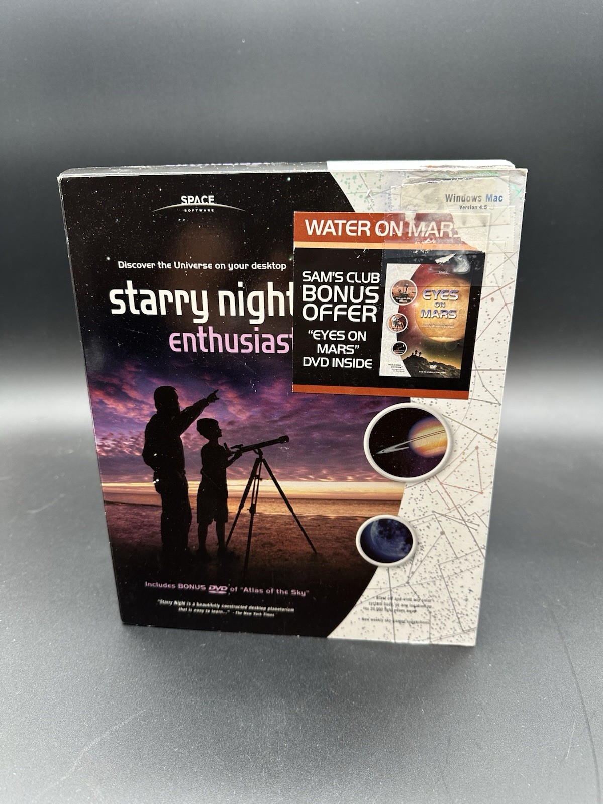 STARRY NIGHT ENTHUSIAST V4.5 SPACE SOFTWARE  + “ATLAS OF THE SKY” DVD NEW SEALED
