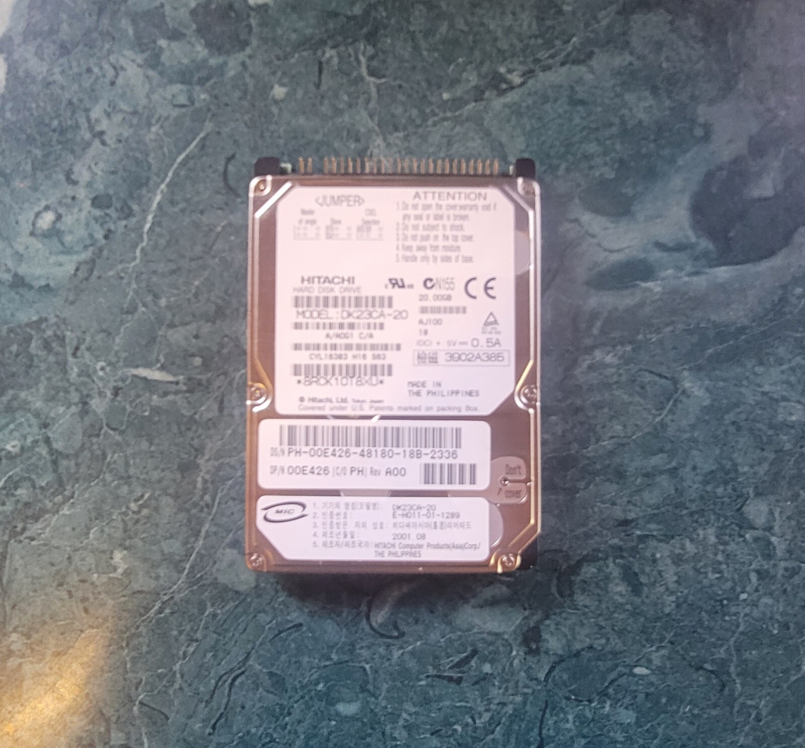 Hitachi 20GB 2.5" IDE HDD For Vintage Laptops • Very Good Cond. Hardly Used