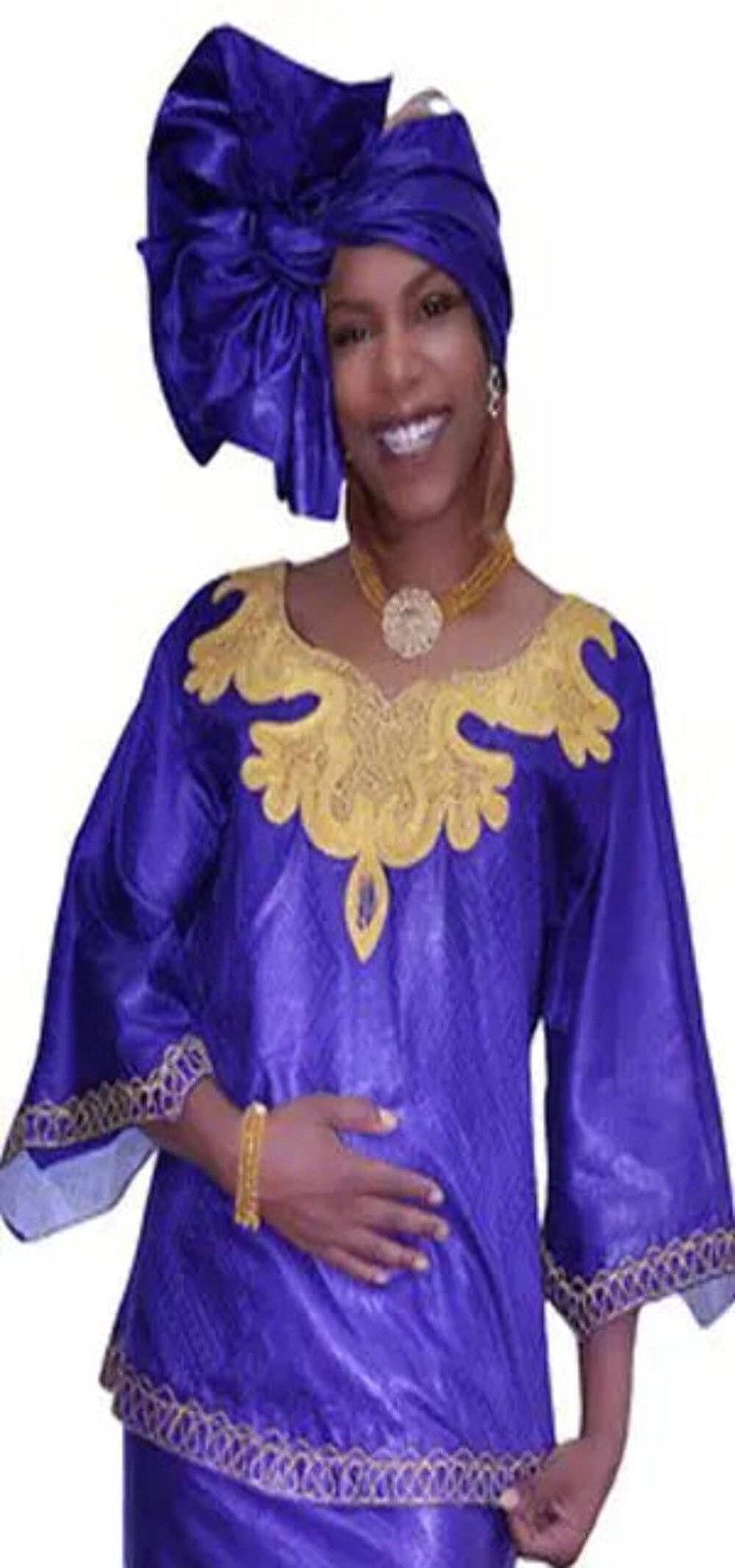 Purple Brocade Top with Special Coil Embroidery-DP2912TP | African Fashion | Dup