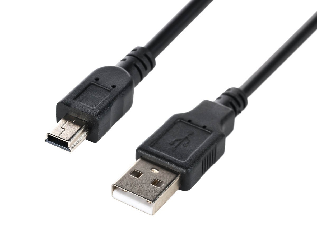Monoprice USB-A to Mini-B 2.0 Cable - 5-Pin, 28/28AWG, Black, 6ft