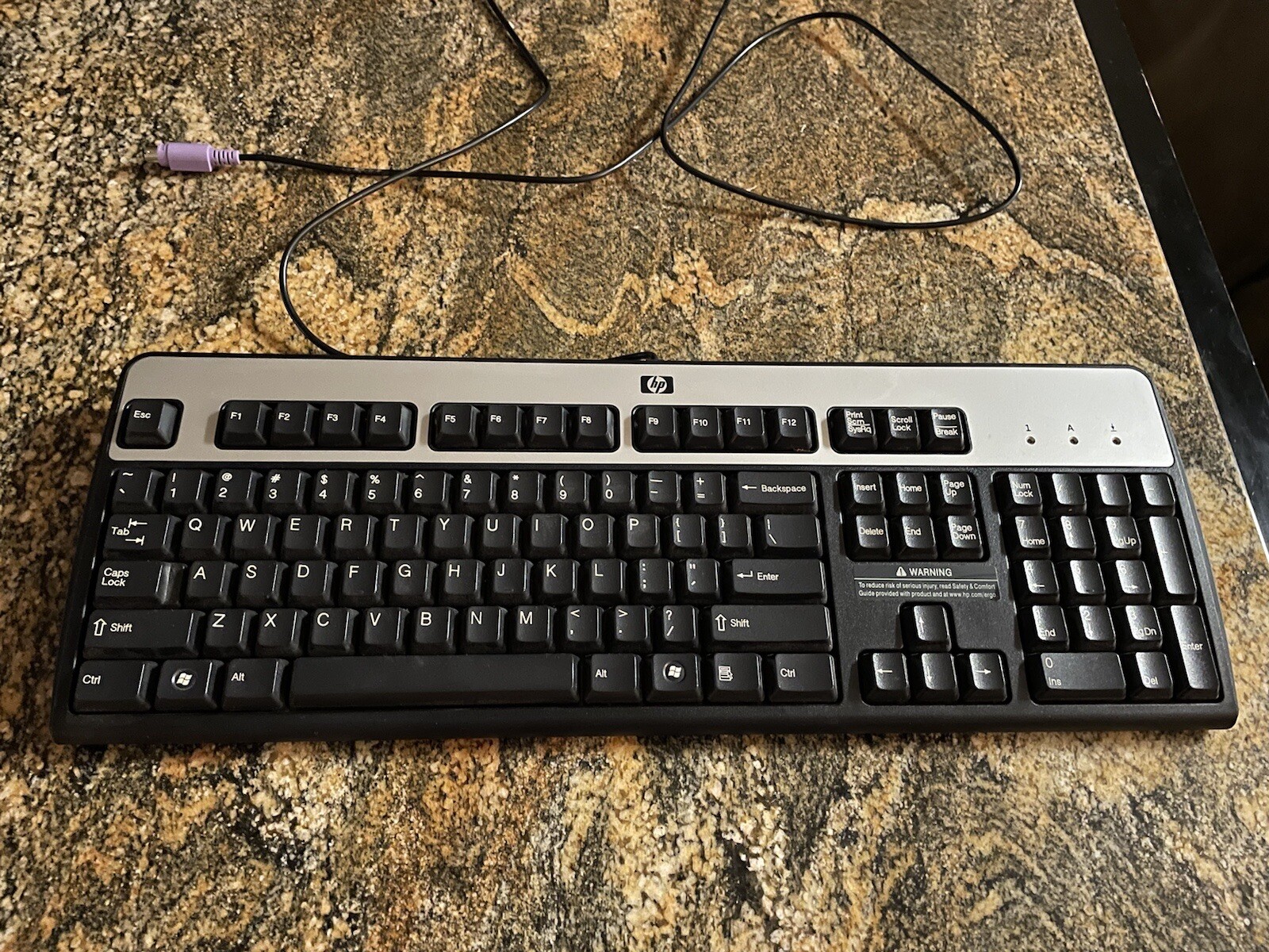HP PS/2 Wired Black Keyboard SK-2880 8.F5 