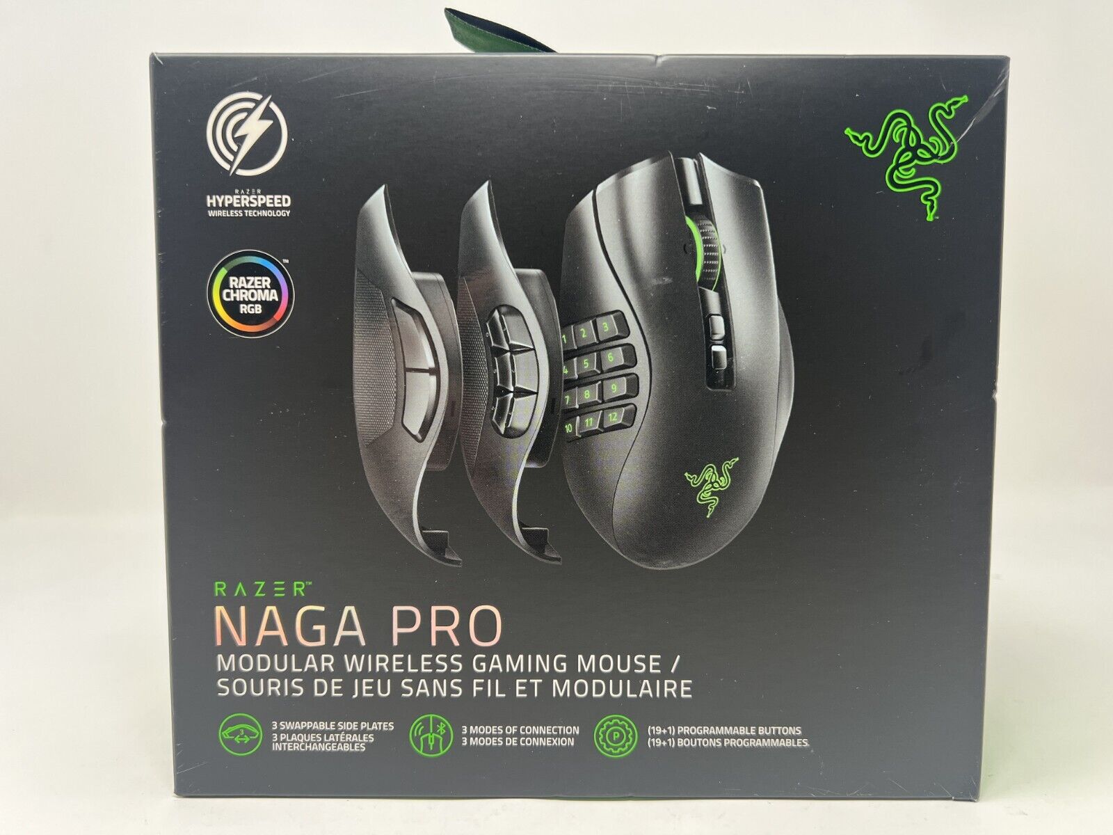 Razer Naga Pro Wireless Gaming Mouse New Sealed In Box