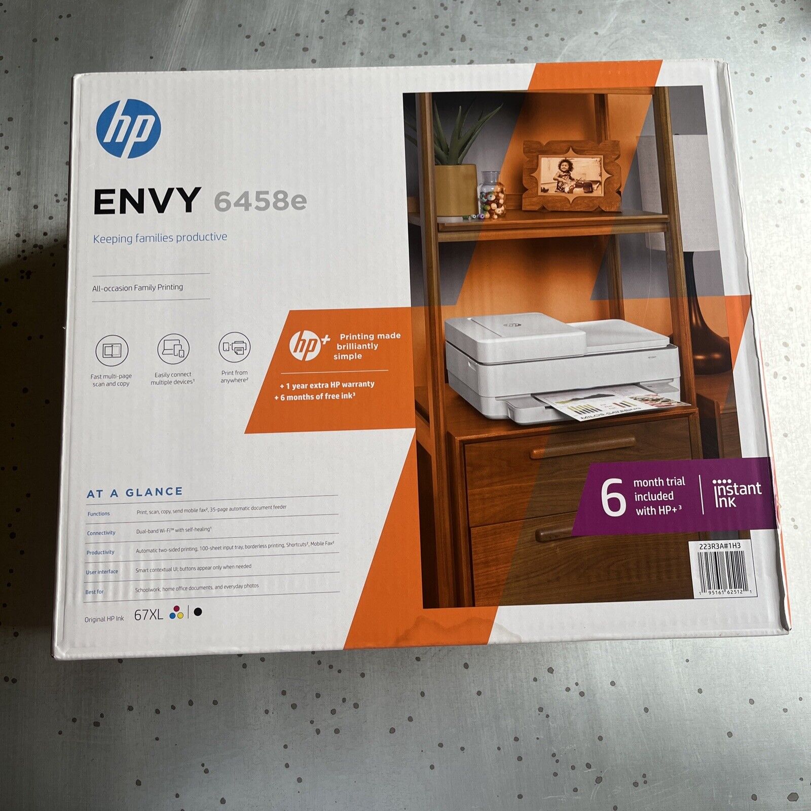 HP ENVY 6458e All-in-One Wireless Color Printer (New Never Opened)