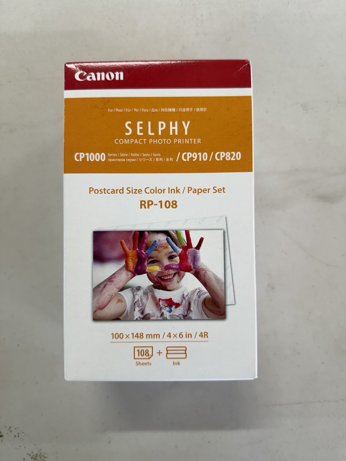 Canon RP-108 Color Ink/Paper Set, Compatible with Selphy CP910/CP820/CP1200
