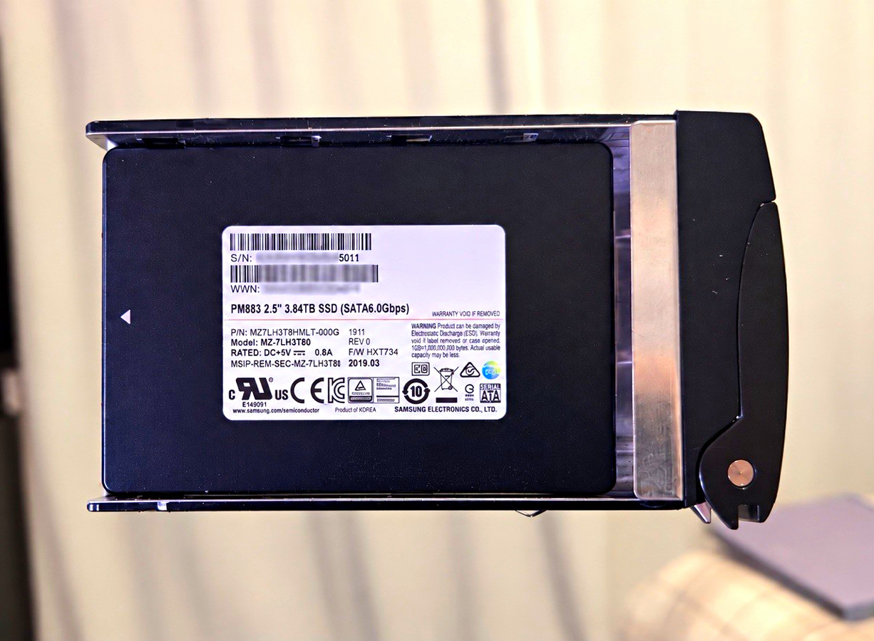 Samsung PM883 3.84TB SATA SSD MZ7LH3T8HMLT-00005 98% HEALTH Tested