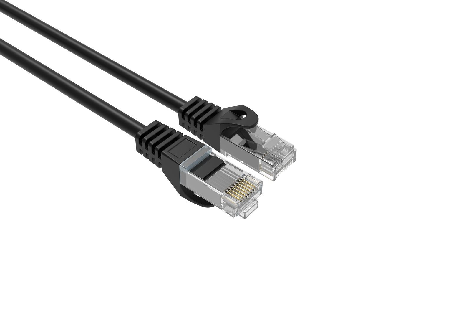 CAT6 Slim Ethernet Patch Cable Black 26 AWG 15FT 50 PACK