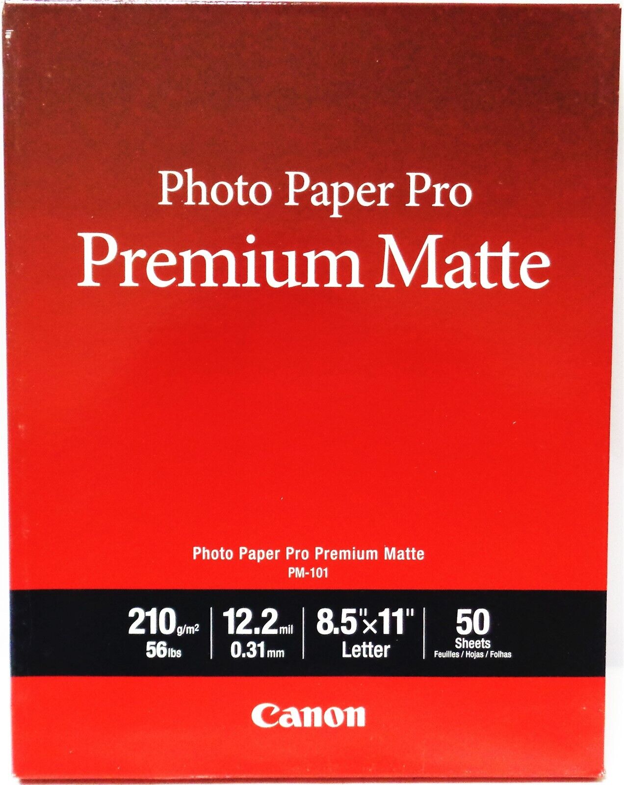 Canon PM-101 Photo Paper Pro Premium Matte 50 sheets/pkg 8.5\
