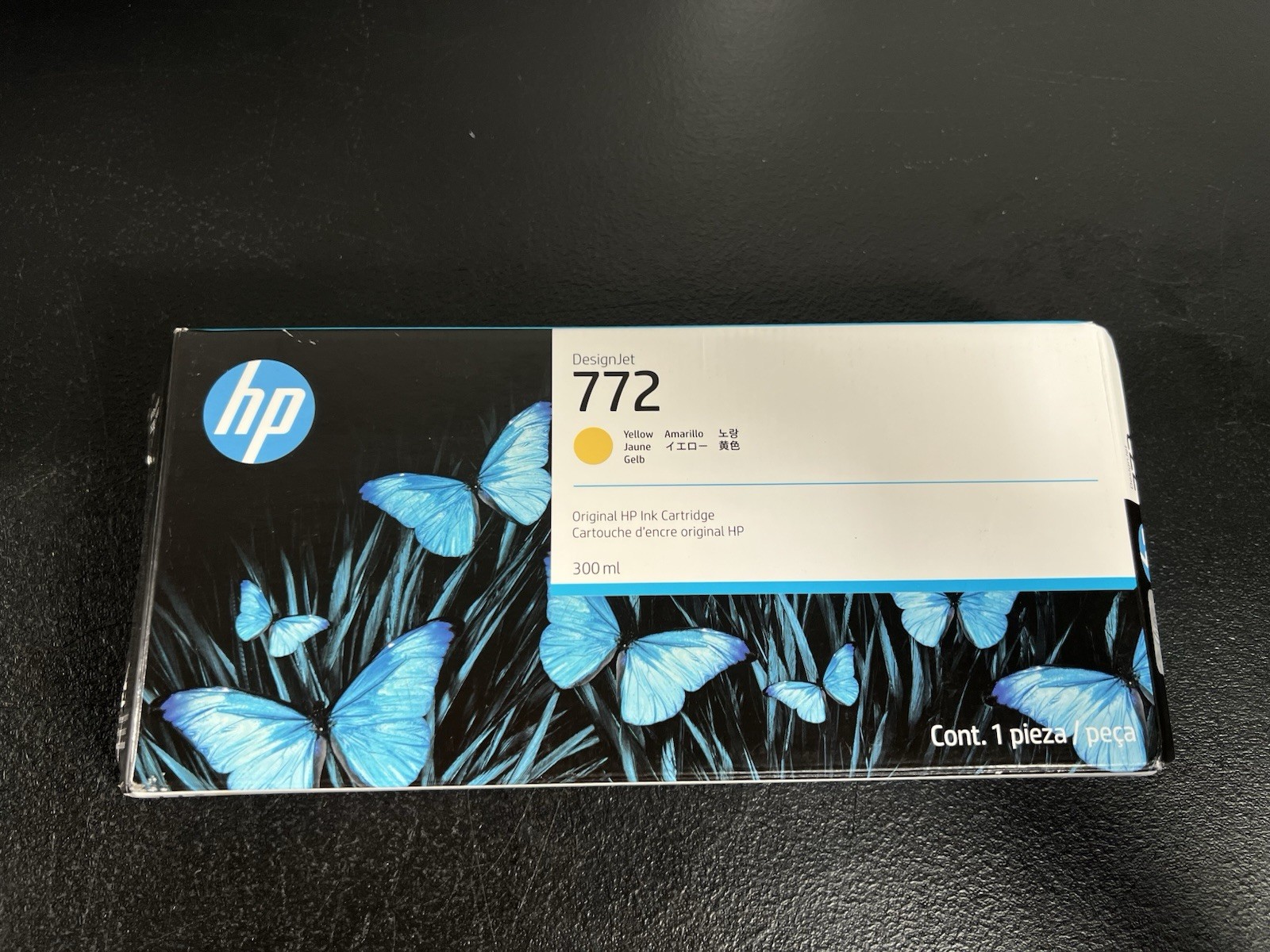 HP 772 300-ml Yellow DesignJet Ink Cartridge, CN630A Exp 05/2027