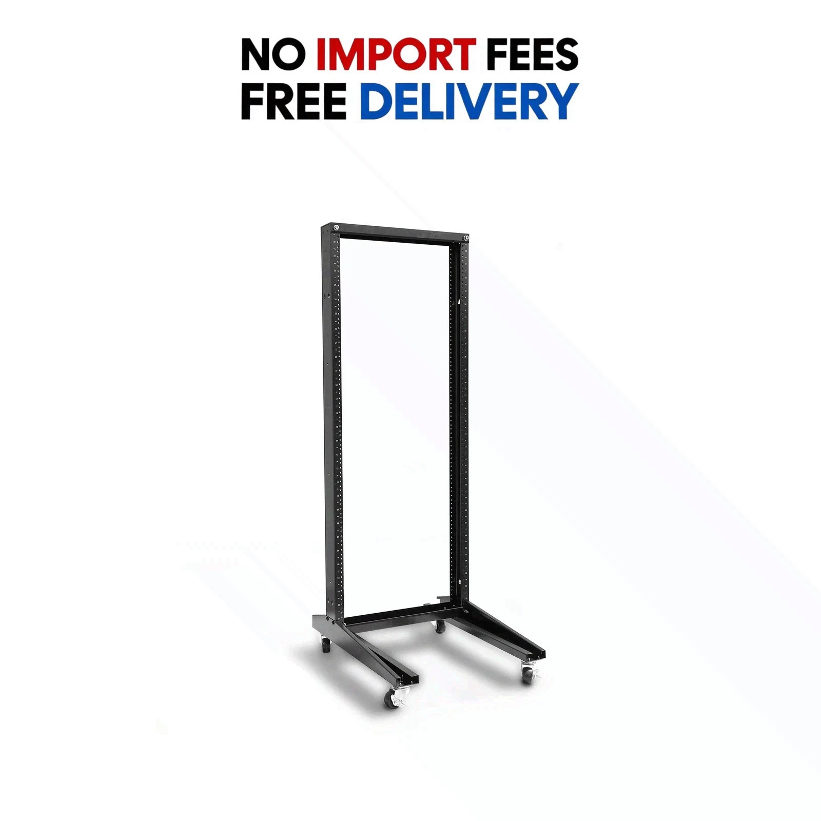 42U Movable 19inch 2 Post Open Frame Heavy Duty IT Network Data Server Rack