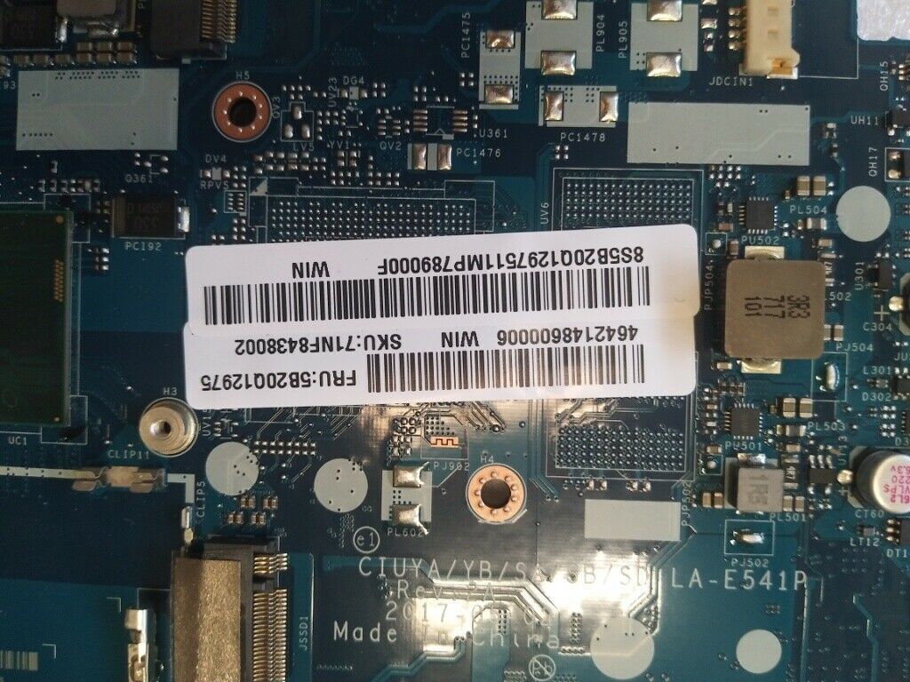 5B20Q12975 Lenovo Motherboard Intel Core i5-8250U For Flex 5-1570 81CA0010US