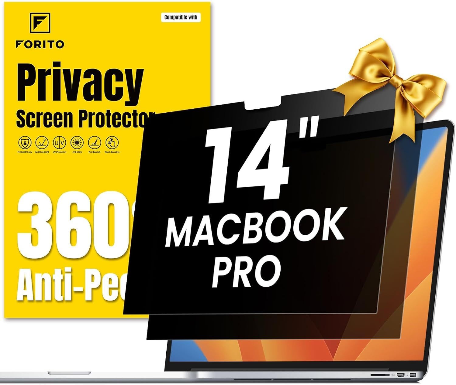 2-Pack Matte Privacy Screen Shield 360° for MacBook Pro 14 inch (2021-2024)