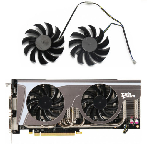 Pairs Fan Cooler Fan For MSI GeForce GTX 580 570 560 560Ti PLD08010S12HH 75MM