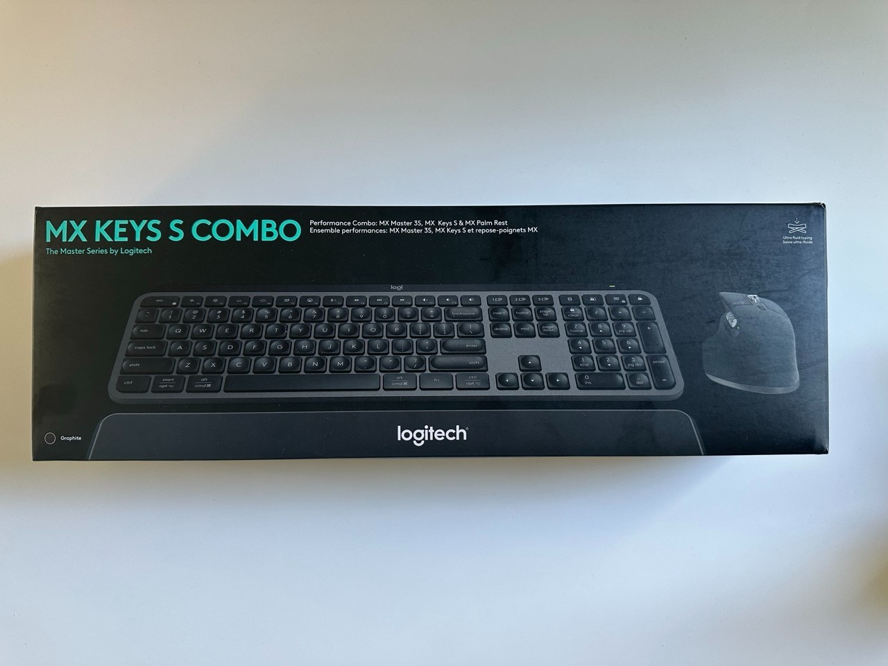 Logitech MX Keys S Combo Wireless KB/USB-C/Palm Rest Graphite