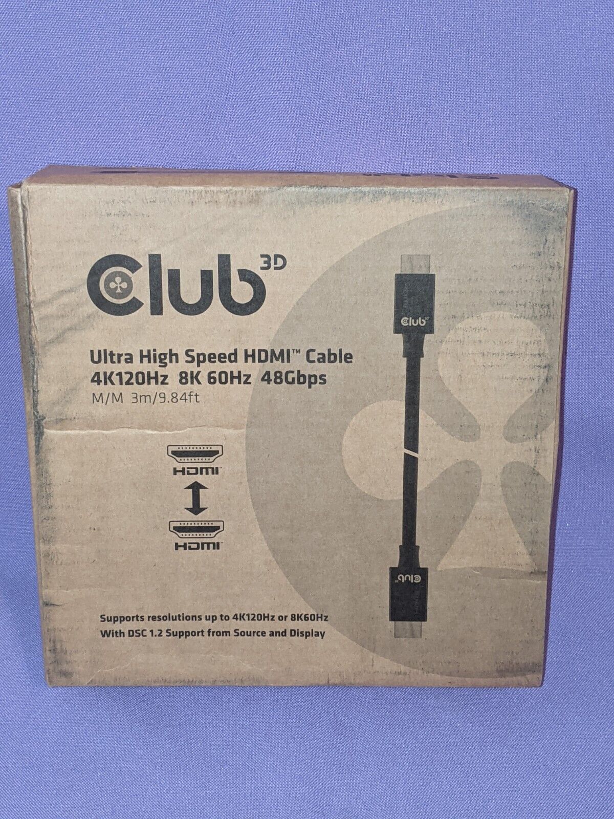 Club 3D Ultra High Speed HDMI Cable 4K 120Hz 8K 60Hz 48Gbps M/M 3m/9.84ft