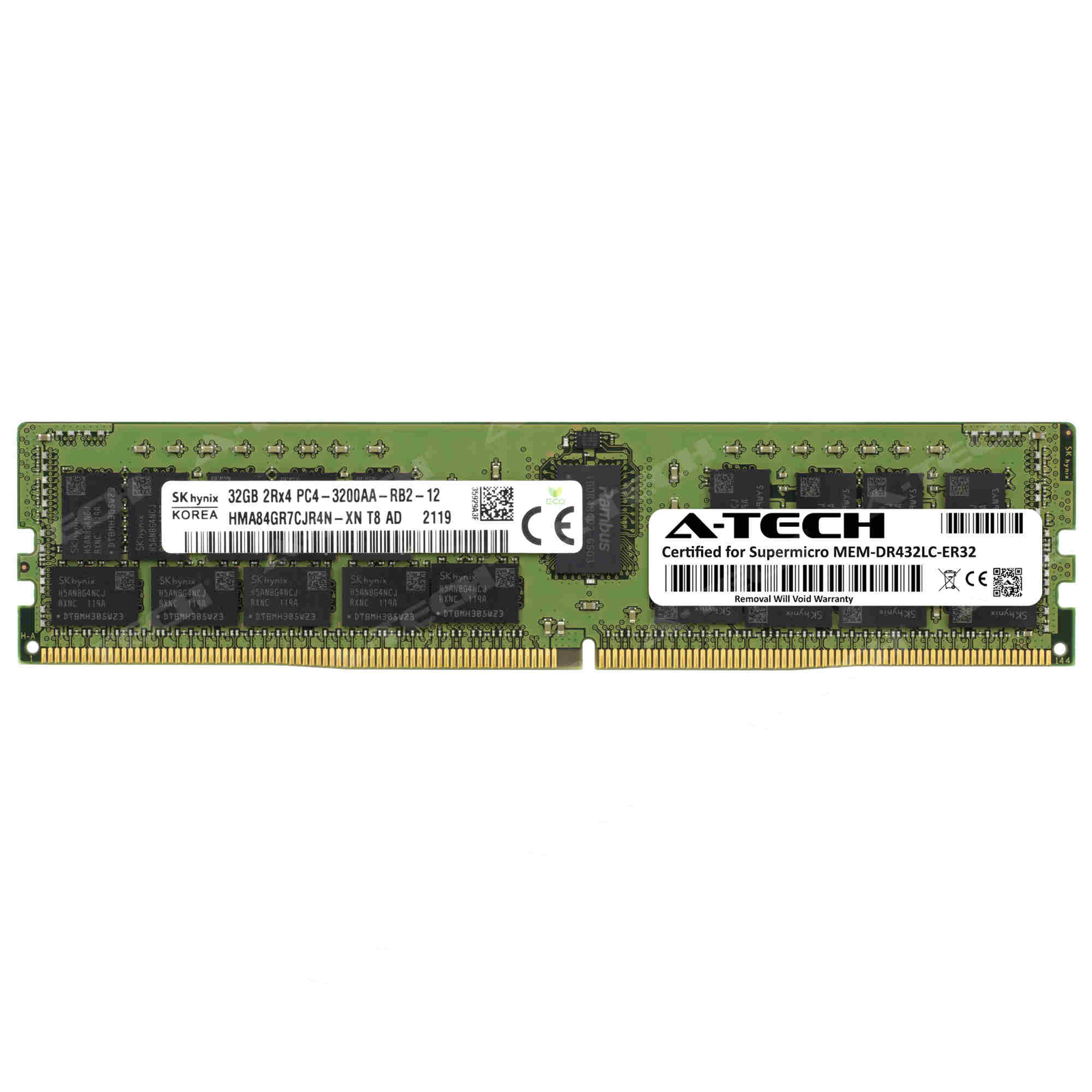 32GB PC4-25600 RDIMM Replacement for Supermicro MEM-DR432LC-ER32 Memory RAM