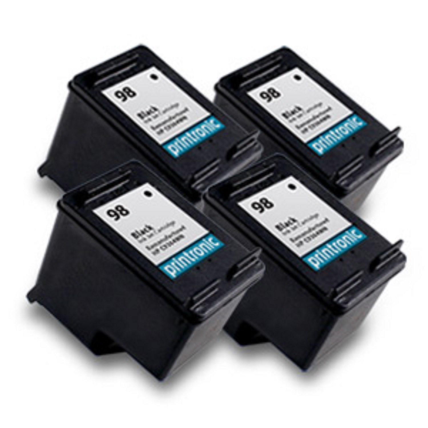 4PK HP 98 Ink Cartridge Black C9364WN DesignJet 5940 OfficeJet H470 100 150 6310