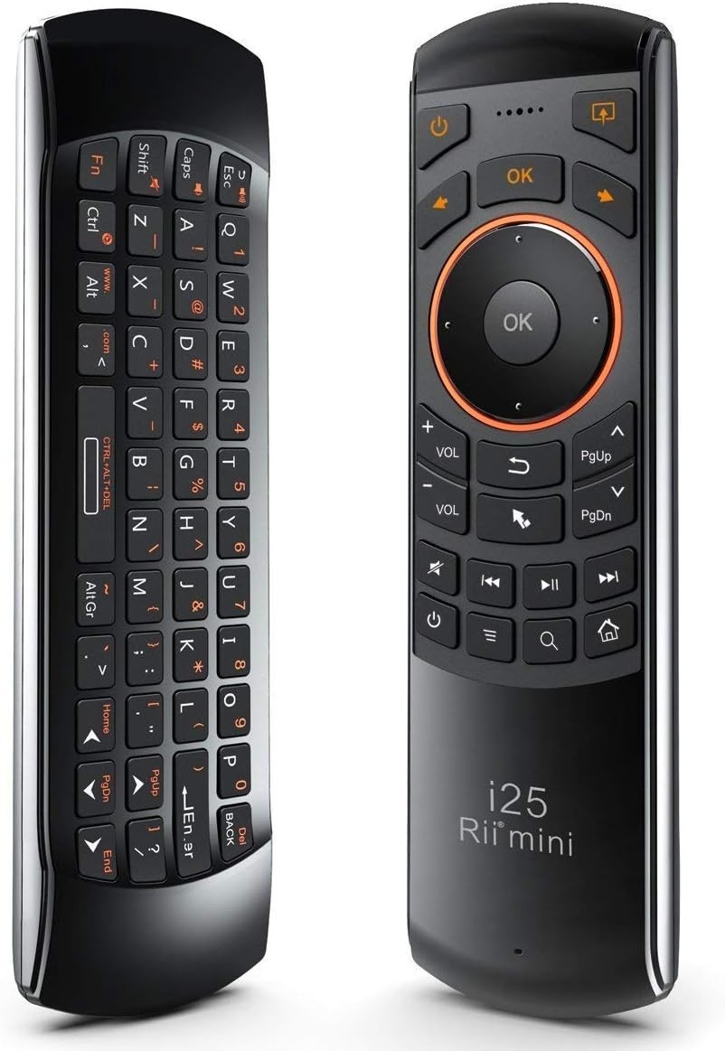 K25 Multifunction Portable 2.4GHz Mini Wireless Fly Mouse Keyboard Black