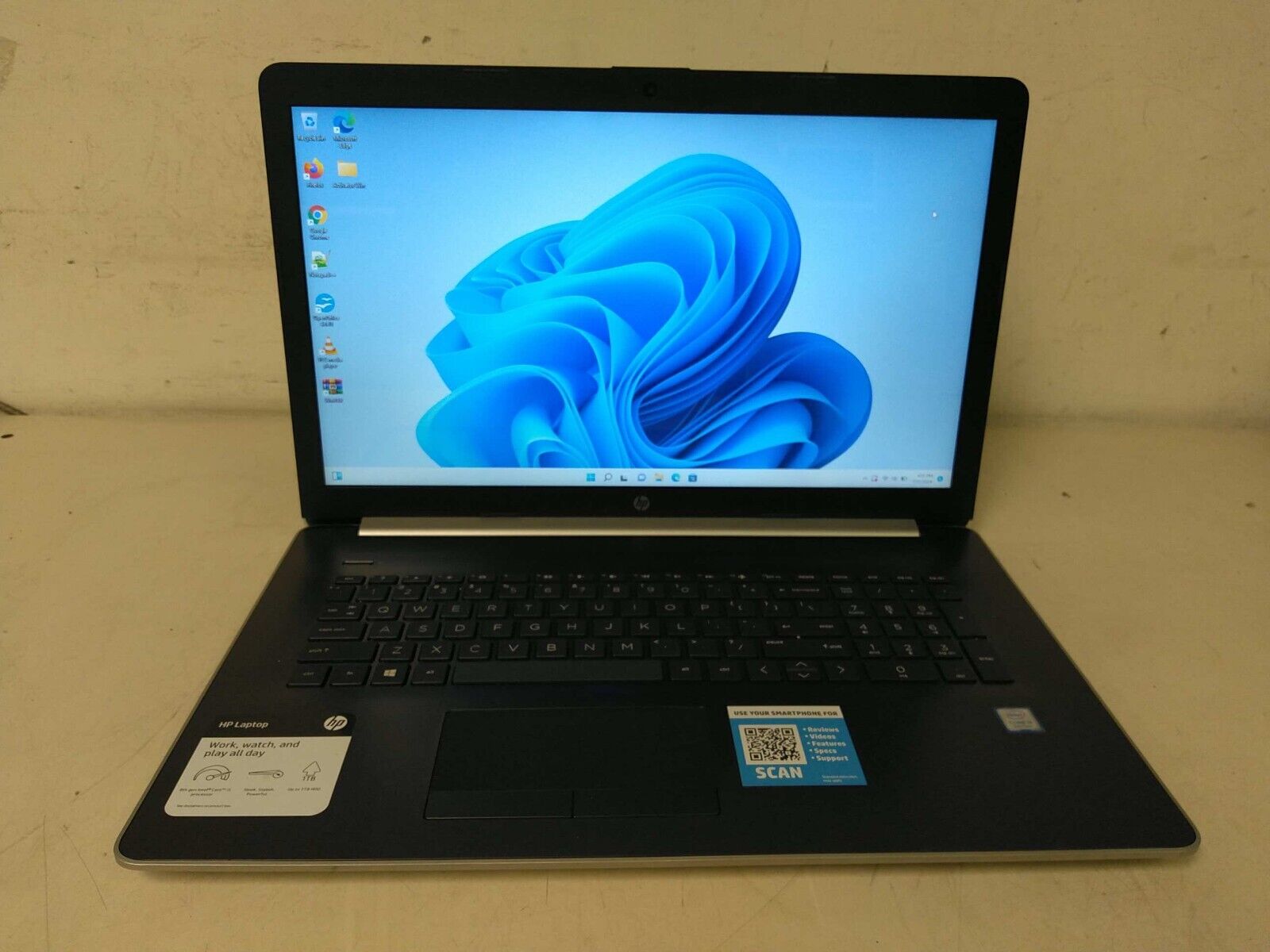 HP Laptop 17-by0062st i5-8250U 1.60GHz 16GB RAM 500GB SSD W11P 17.3