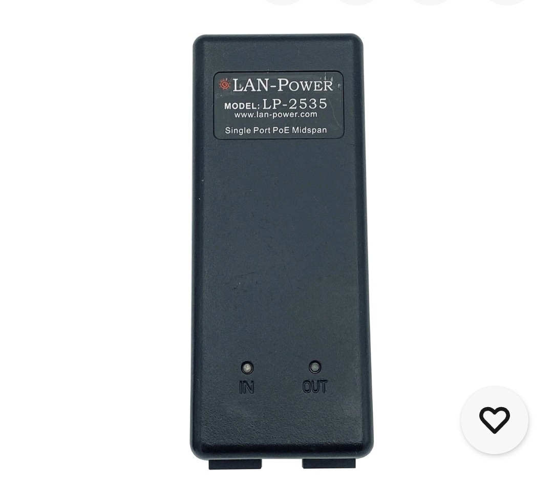Genuine LAN-POWER LP-2535 Single Port 'High Power' PoE+ 35 Watt Midspan Injector