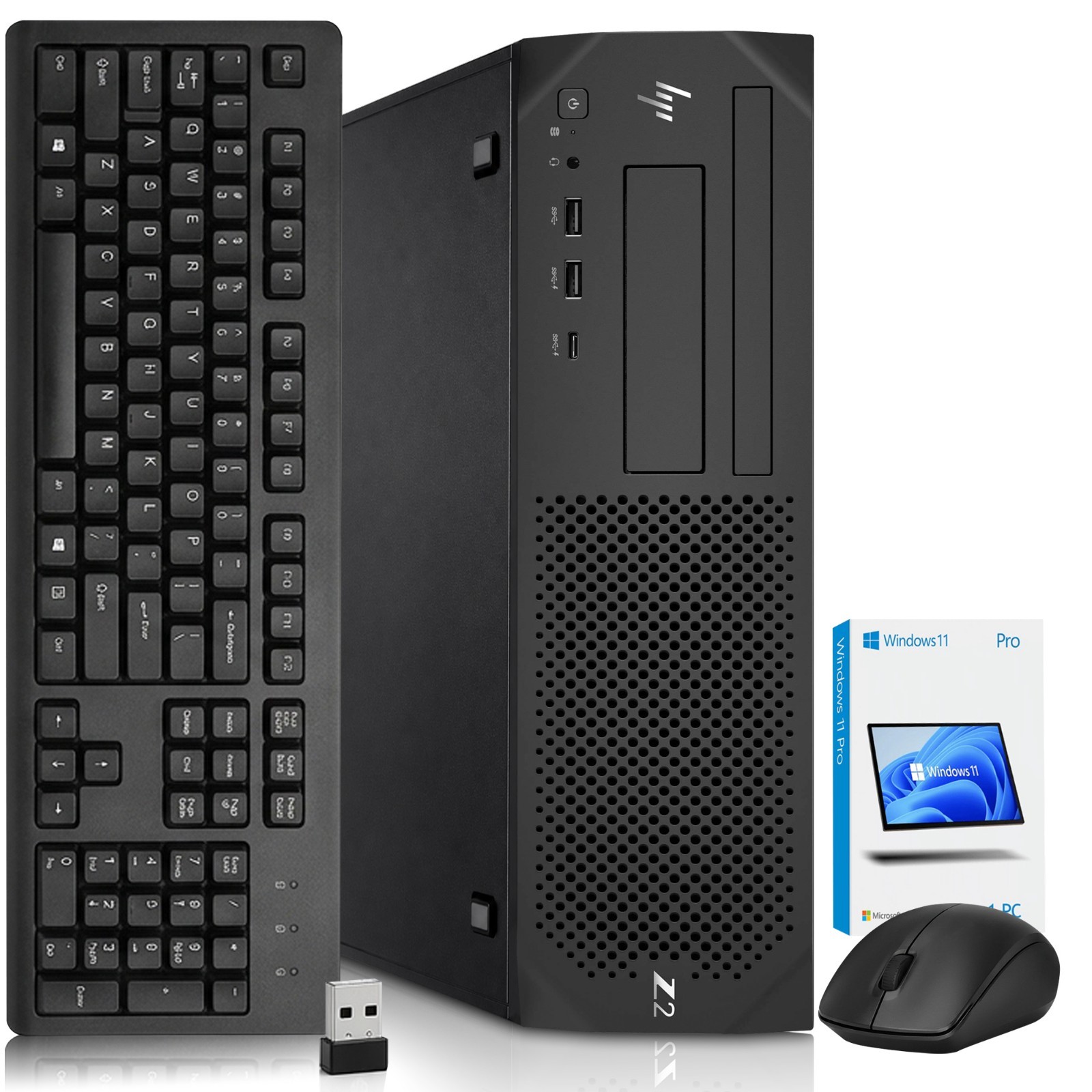 HP Z2 G4 Workstation PC Intel i7-8th, 32GB RAM 1TB SSD 1TB HDD, Wi-Fi Windows 11
