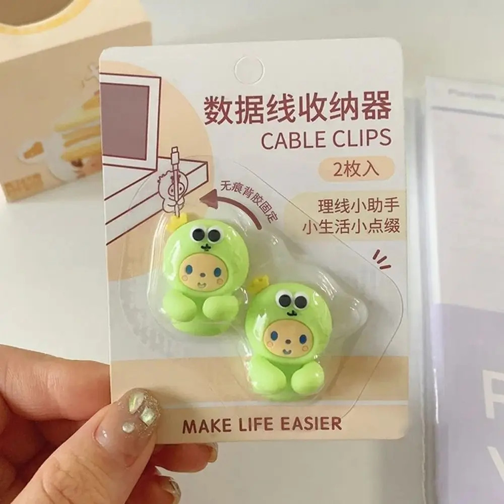 Cable Clips Cartoon Cable Organizer Sticky Hooks Cable Holder Animals Cable Hold