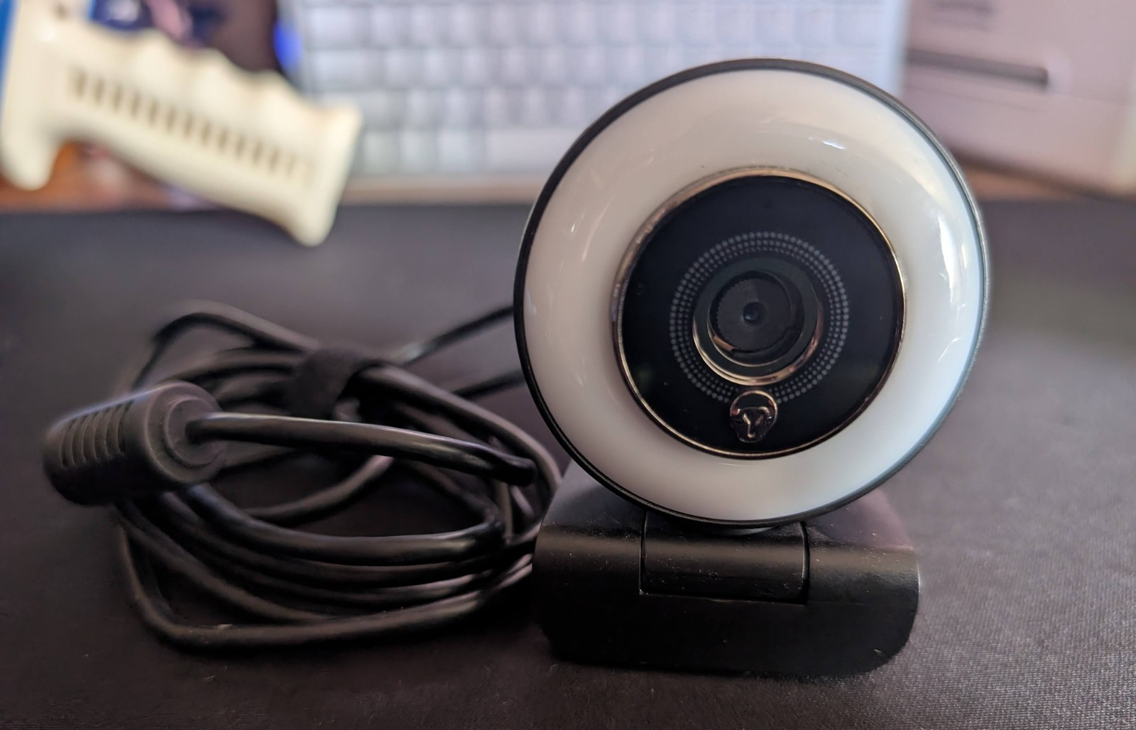 VITADE HD960 1080P USB Webcam With Built-In Ring Light Clip-On Camera