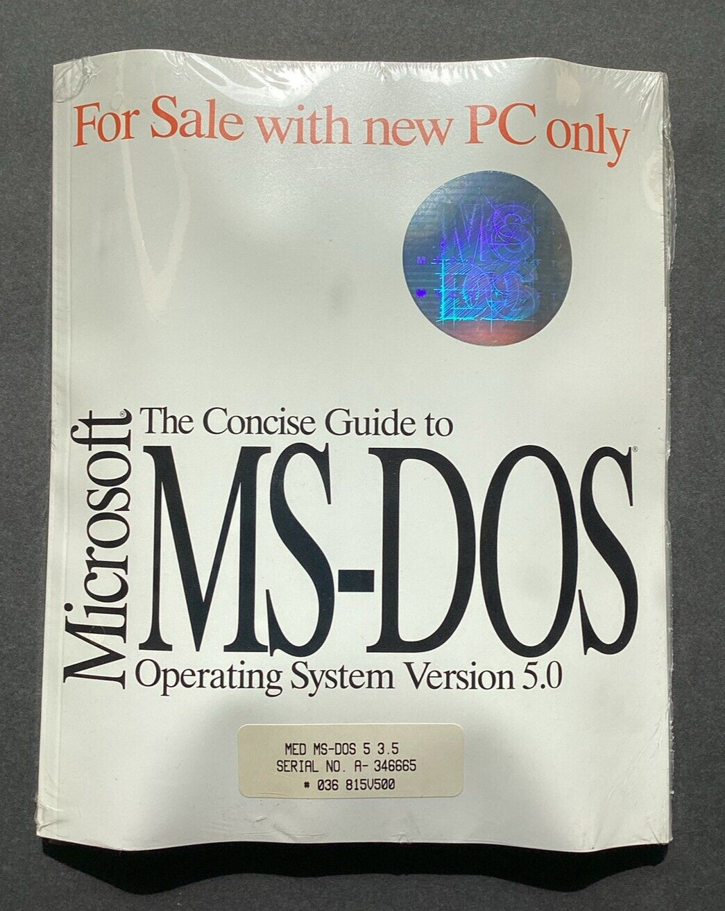 Vintage Software MS-DOS Version 5.0 - 3.5\