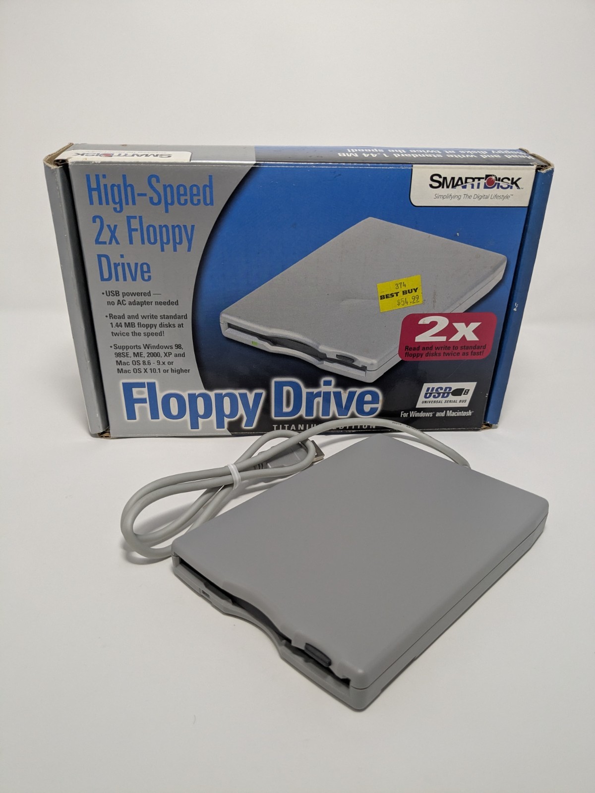 Smart Disk Fd-05PUB USB External 3.5" 1.44 MB Floppy Disk Drive 