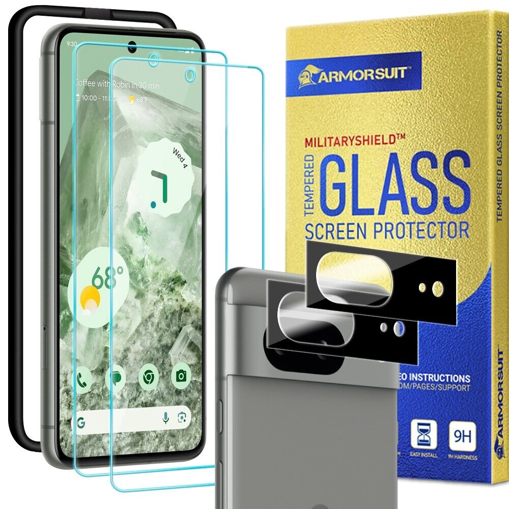 [2-Pack] ArmorSuit Google Pixel 8 2023 Tempered Glass Screen + Camera Protector