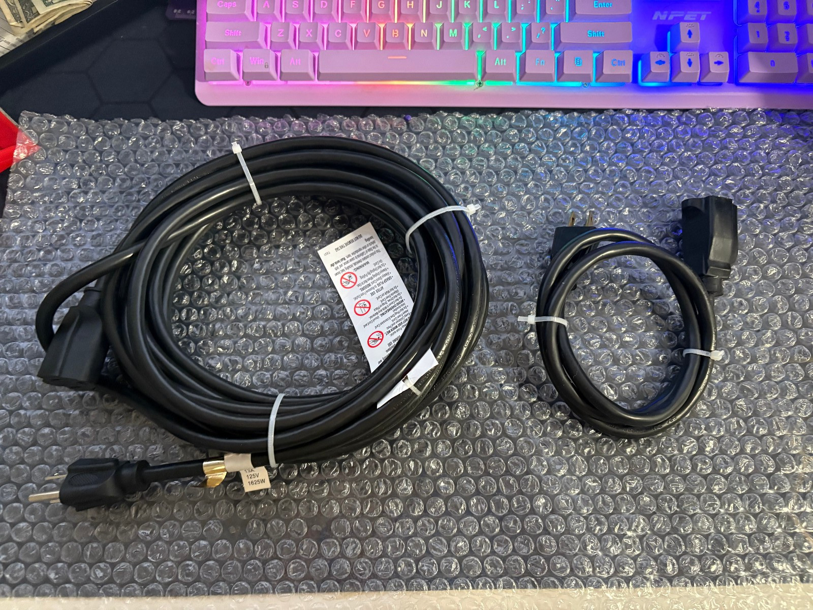 25 ft Power Extension Cord + 3ft Extension cord