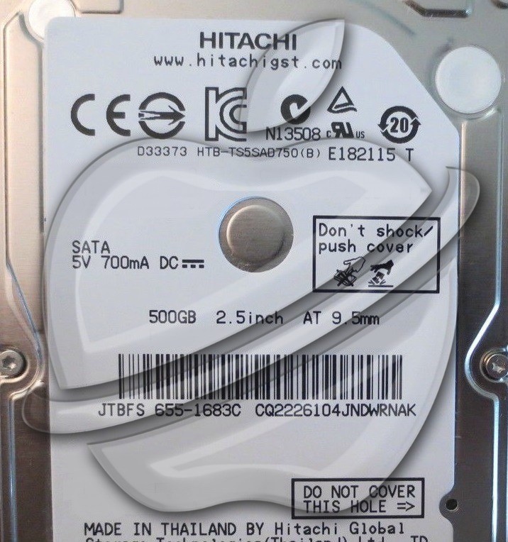Genuine Hitachi Apple 2.5" 500gb Sata MacBook Pro Mac Mini Laptop HDD