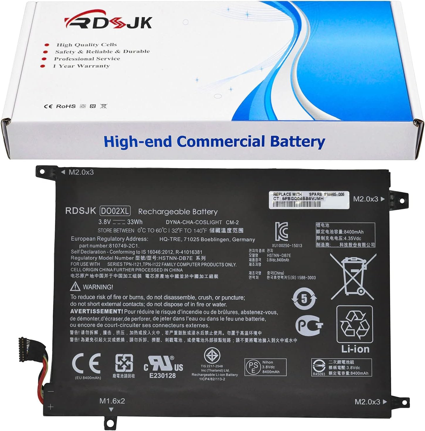 DO02XL Battery Compatible HP Pavilion X2 10 Series x2 10 j024tu 10 j025tu 10