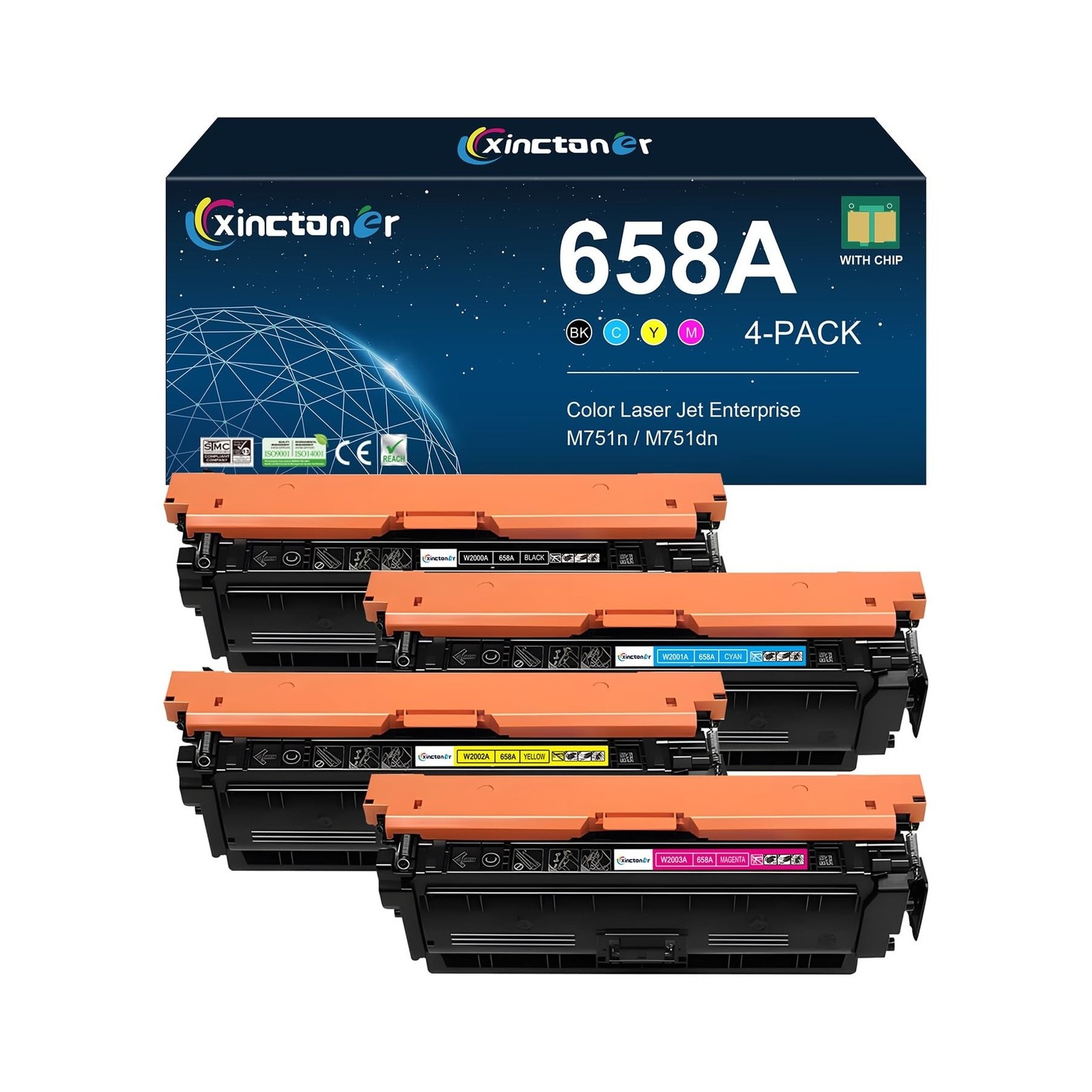 658A Toner Cartridges Replacement for HP 658A Toner Cartridge W2000A W2001A W...