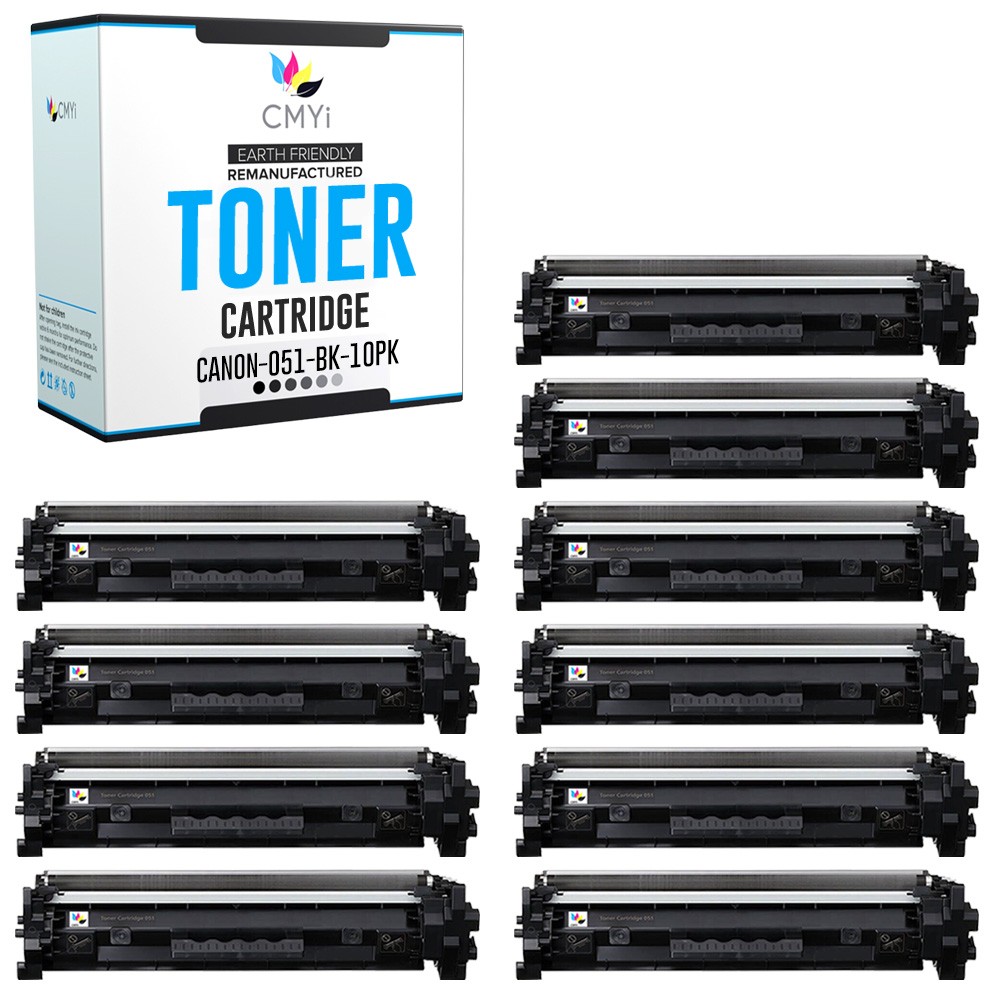10PK CMYi Replacement 051 Combo Pack Toner for Canon imageCLASS LBP162dw MF264dw