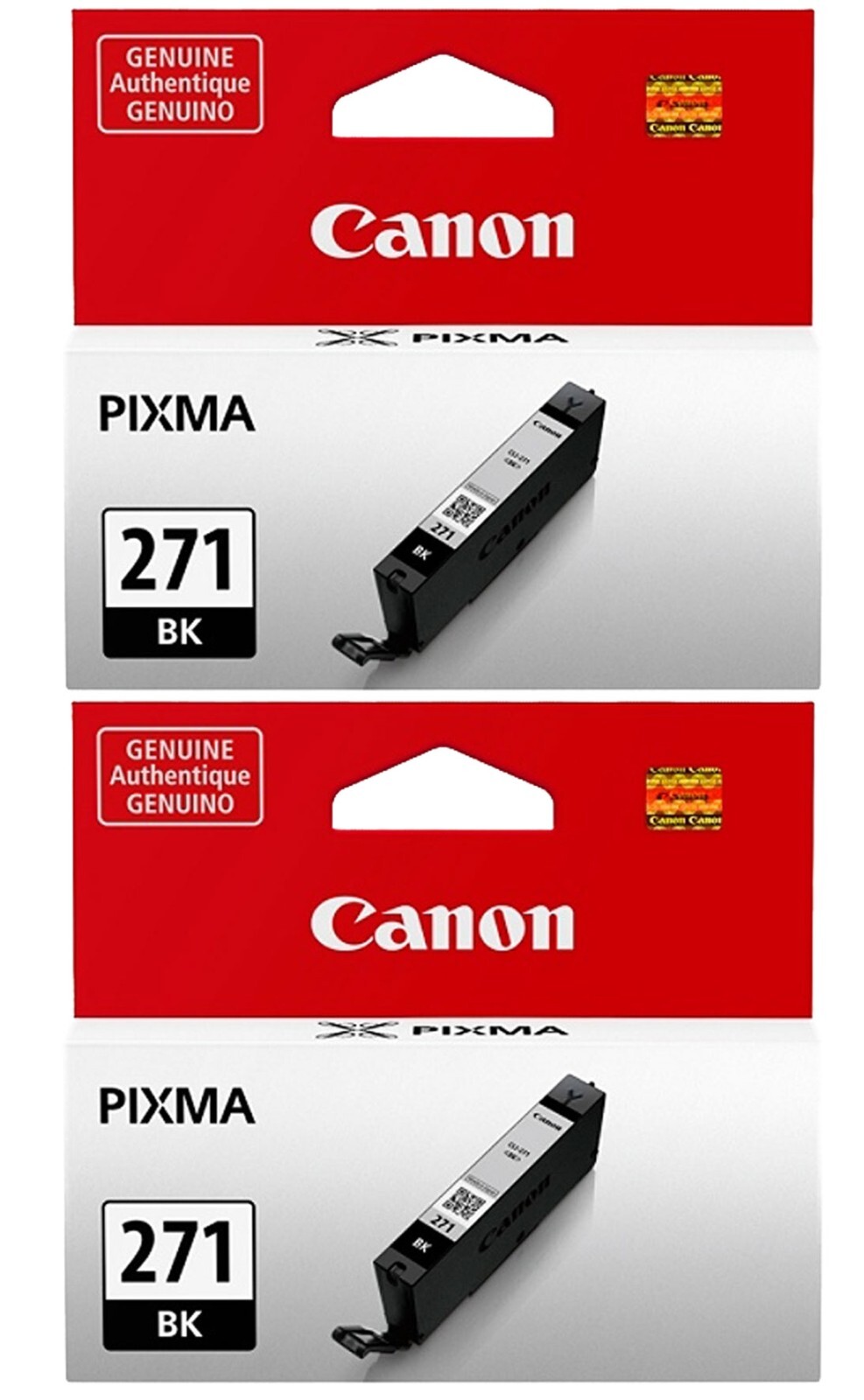 2PK Genuine Canon CLI-271 Black Ink for PIXMA MG5720 MG6820 MG7720 TS5020