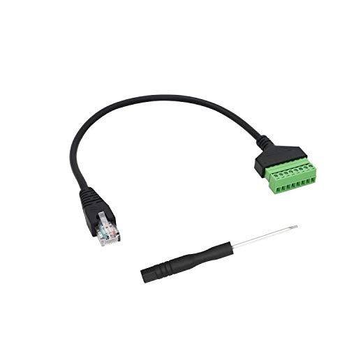 Ethernet RJ45 Male Plug to 8 Pin Screw Terminal Block Connector for Cat7 Cat6...