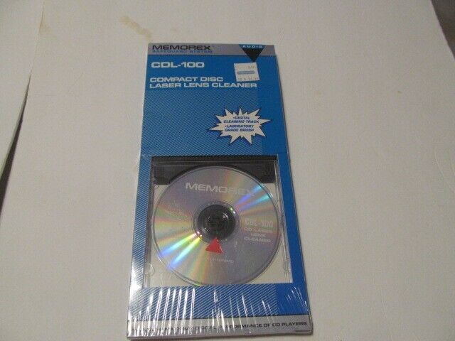 Memorex CDL-100 Compact Disc Laser Lens Cleaner NEW SEALED RARE seal