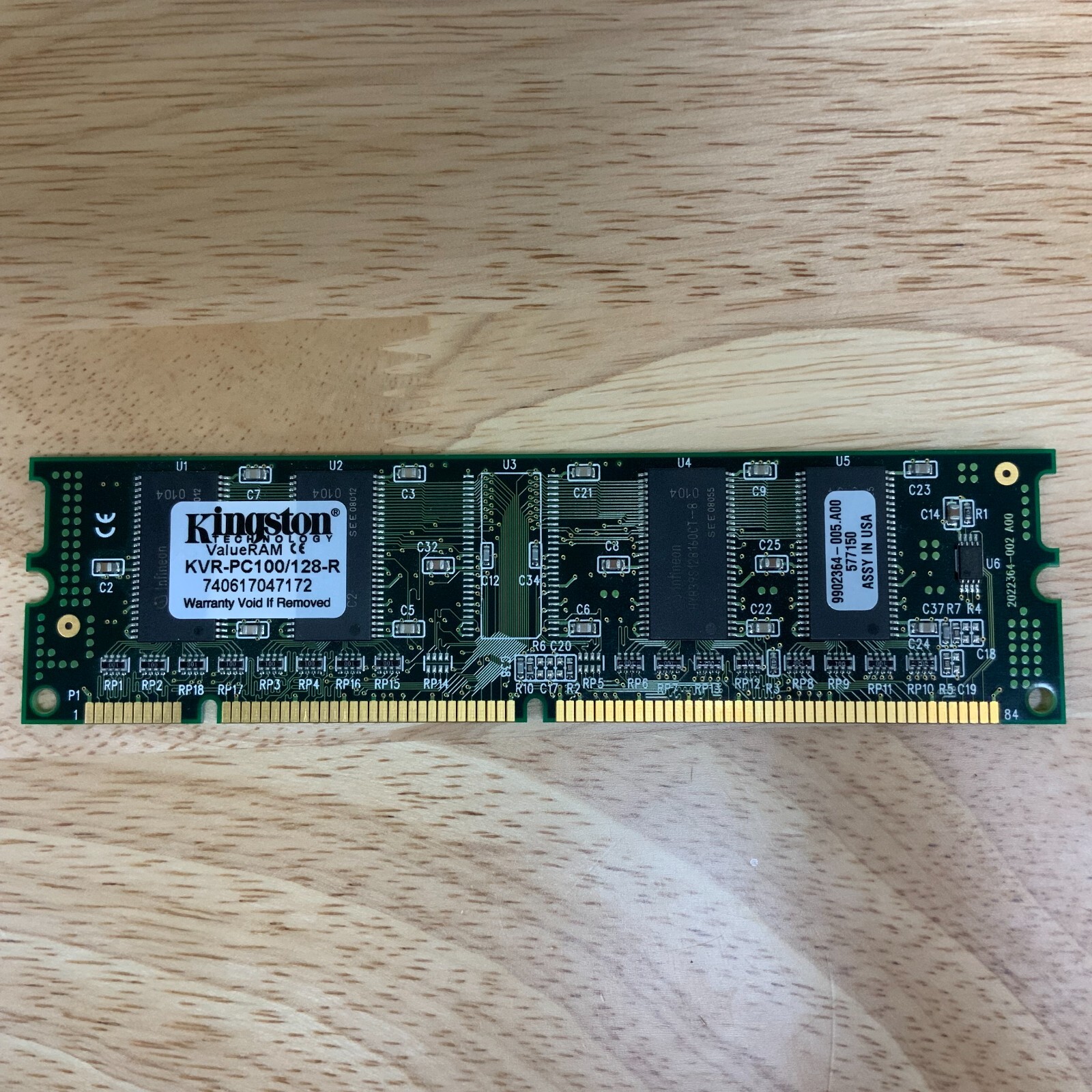 KINGSTON KVR100X64C2/64 PC100 64MB 8MX64 100MHz Non-ECC CL2 Memory