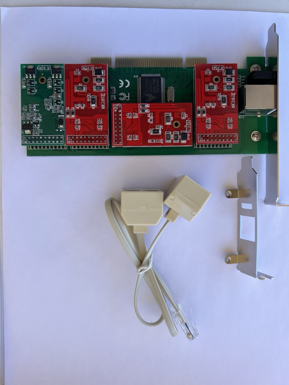 Asterisk TDM410P Full/Low Profile PCI Card FreePBX Dahdi 3 FXO/1 FXS VoIP PBX
