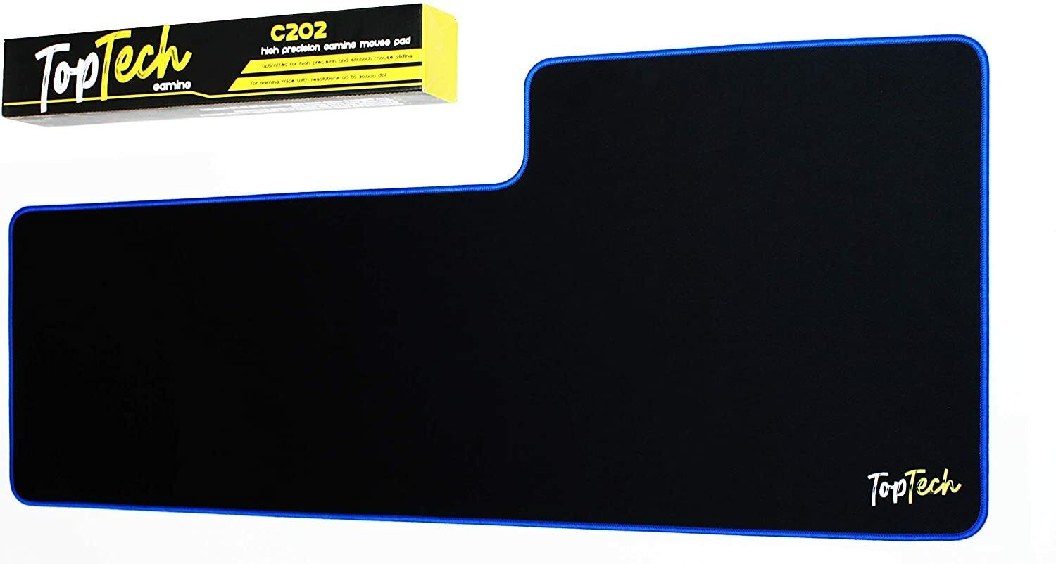 TOP TECH Premium Large Gaming Mouse Pad with Stitched Edges | Premium-Textured