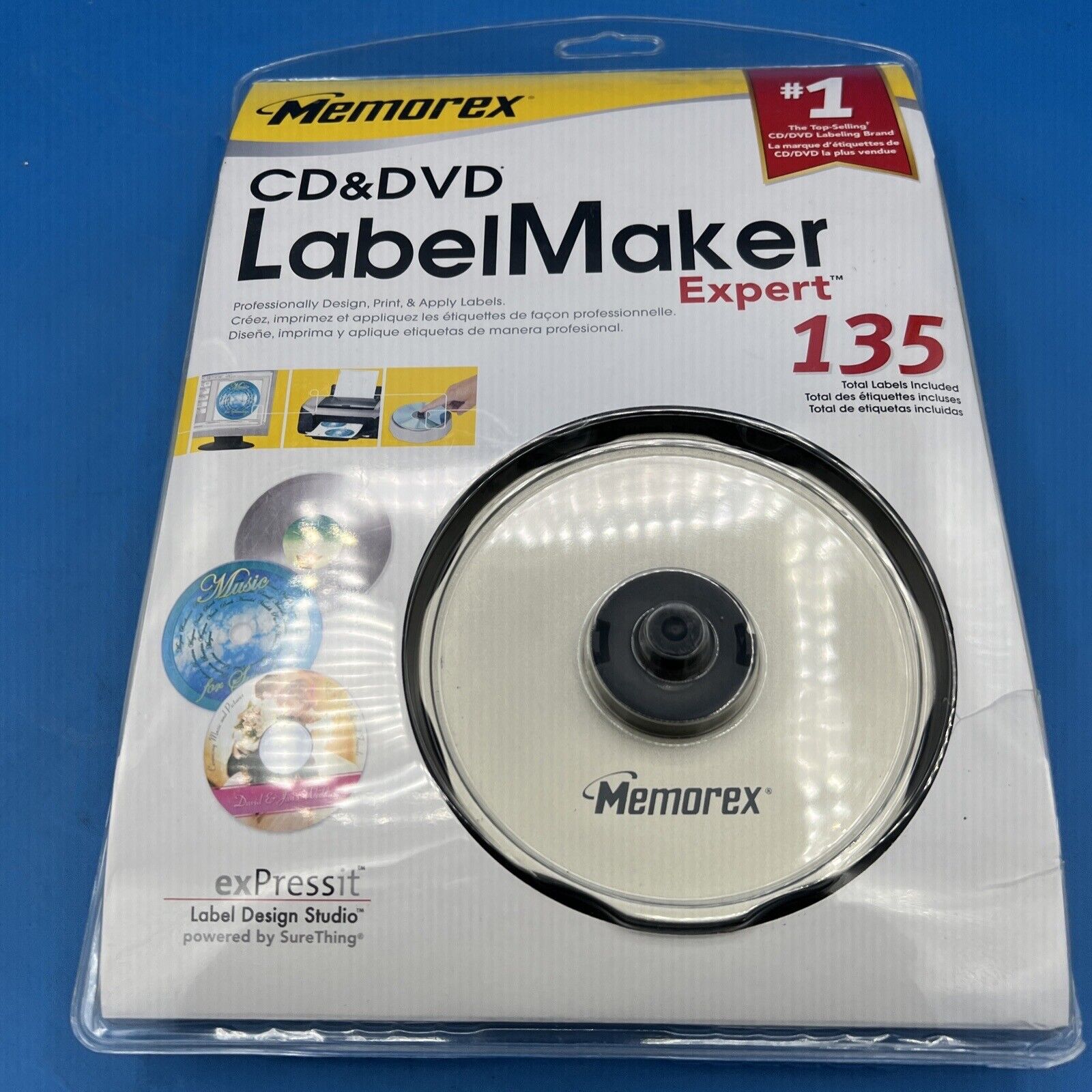 Memorex CD Amd DVD Label Maker Expert 135 New Damaged Package