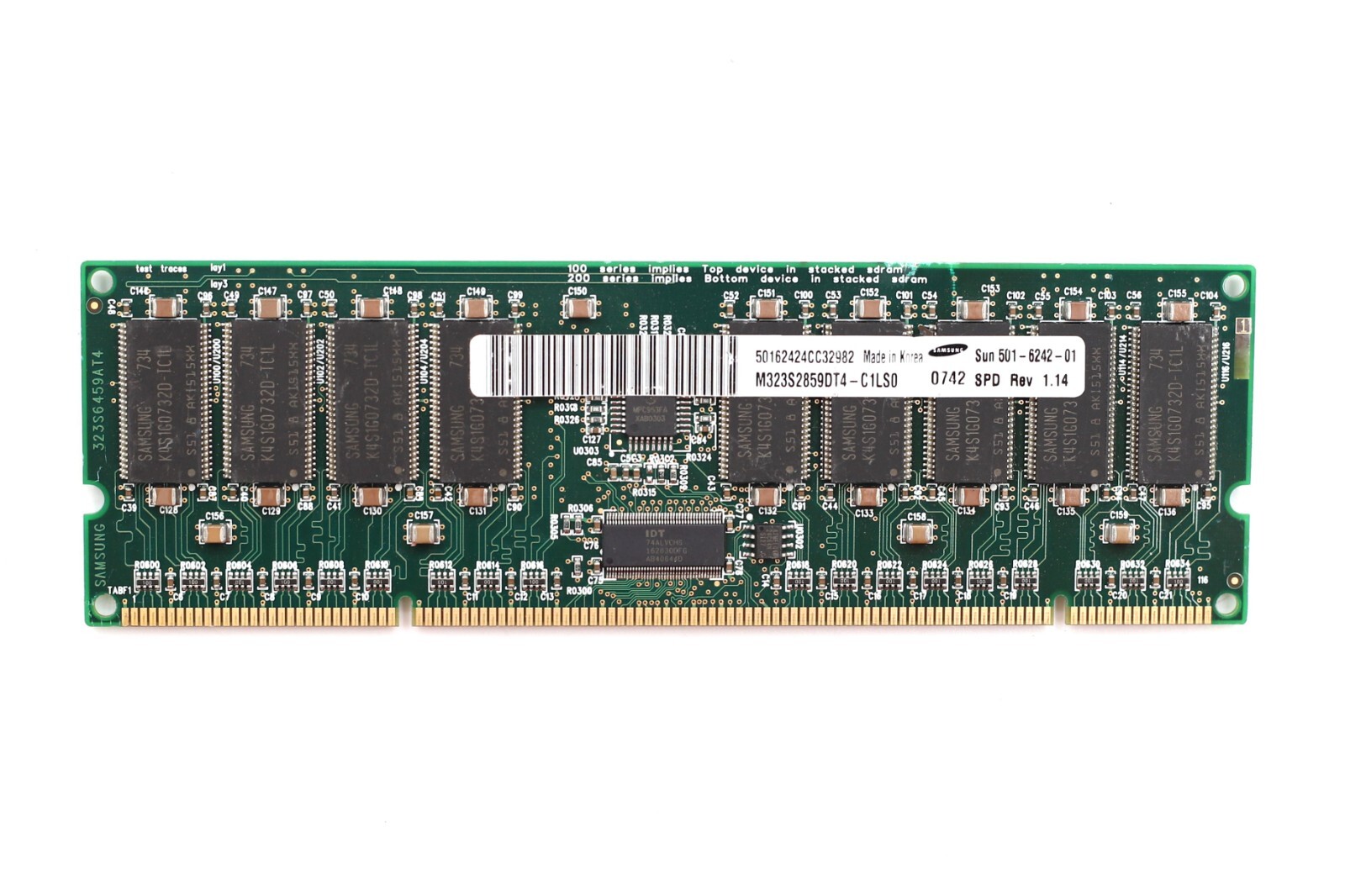 Samsung 2GB PC100 100MHz ECC REG Server Memory P/N: M323S2859DT4-C1LS0 Tested